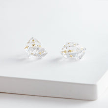 Load image into Gallery viewer, Herkimer quartz large stud
