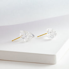 Load image into Gallery viewer, Herkimer quartz large stud