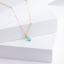 Load image into Gallery viewer, Emerald smiley necklace