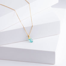 Load image into Gallery viewer, Emerald smiley necklace