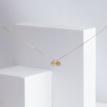 Load image into Gallery viewer, Two smiley diamond necklace