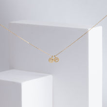 Load image into Gallery viewer, Two smiley diamond necklace