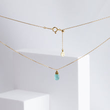 Load image into Gallery viewer, Emerald smiley necklace