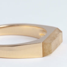 Load image into Gallery viewer, Rutilated quartz signet ring