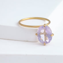 Load image into Gallery viewer, Fall in drop milky amethyst ring