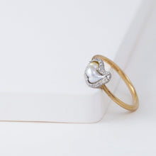 Load image into Gallery viewer, Tulle south sea pearl diamond ring