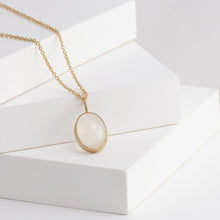 Load image into Gallery viewer, Picture frame moonstone necklace