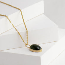 Load image into Gallery viewer, Picture frame green tourmaline necklace