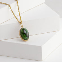 Load image into Gallery viewer, Picture frame green tourmaline necklace