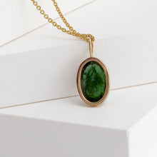 Load image into Gallery viewer, Picture frame green tourmaline necklace