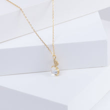 Load image into Gallery viewer, Leaf one-of-a-kind moonstone necklace