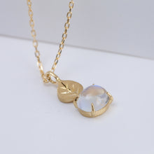 Load image into Gallery viewer, Leaf one-of-a-kind moonstone necklace