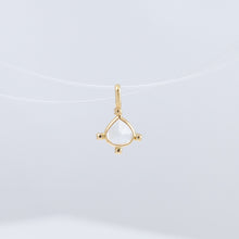 Load image into Gallery viewer, Tiny pear rainbow moonstone and diamond necklace
