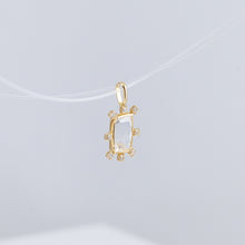 Load image into Gallery viewer, Tiny rectangular rainbow moonstone and diamond necklace
