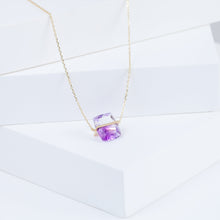 Load image into Gallery viewer, Band one-of-a-kind bi-color amethyst necklace