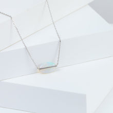 Load image into Gallery viewer, Band one-of-a-kind platinum Australian opal necklace