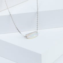 Load image into Gallery viewer, Band one-of-a-kind platinum Australian opal necklace