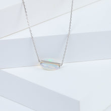 Load image into Gallery viewer, Band one-of-a-kind platinum Australian opal necklace