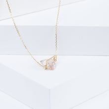 Load image into Gallery viewer, Band one-of-a-kind trillion cut rutilated quartz necklace