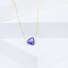Load image into Gallery viewer, Band one-of-a-kind trillion cut tanzanite necklace
