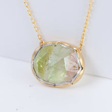Load image into Gallery viewer, Ripple watermelon tourmaline necklace