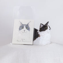 Load image into Gallery viewer, Ryoji Bannai - #15 Black and white sitting cat
