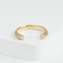 Load image into Gallery viewer, Trilliant twin diamond open ring