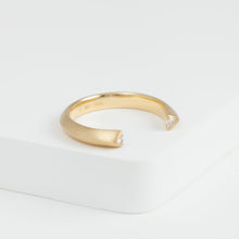 Load image into Gallery viewer, Trilliant twin diamond open ring