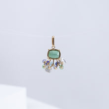 Load image into Gallery viewer, Fairy green tourmaline and mixed stone pendant