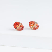 Load image into Gallery viewer, Band oval andesine studs