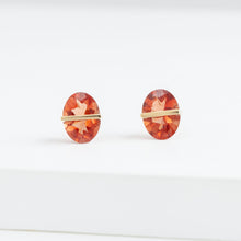 Load image into Gallery viewer, Band oval andesine studs