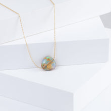 Load image into Gallery viewer, Band one-of-a-kind opalized wood necklace