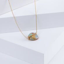 Load image into Gallery viewer, Band one-of-a-kind opalized wood necklace