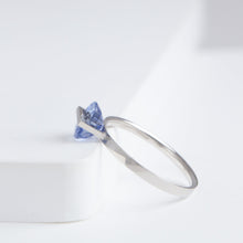 Load image into Gallery viewer, Band one-of-a-kind platinum icy sapphire ring