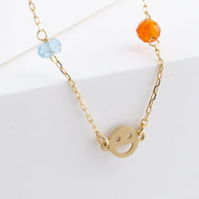 Load image into Gallery viewer, Multicolor stone smiley necklace