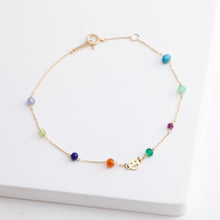 Load image into Gallery viewer, Multicolor stone smiley bracelet