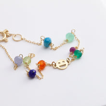 Load image into Gallery viewer, Multicolor stone smiley bracelet