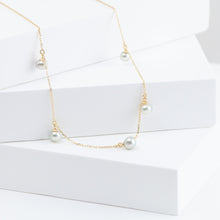 Load image into Gallery viewer, Baby Akoya pearl station necklace