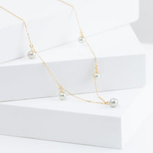 Load image into Gallery viewer, Baby Akoya pearl station necklace
