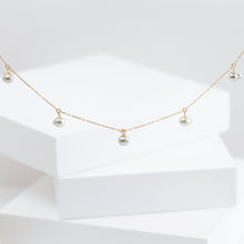 Load image into Gallery viewer, Baby Akoya pearl station necklace