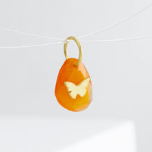 Load image into Gallery viewer, Butterfly carnelian pendant