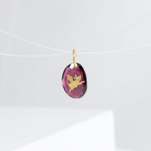 Load image into Gallery viewer, Flying pig garnet pendant