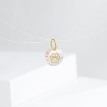Load image into Gallery viewer, Paw rose quartz pendant