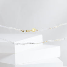 Load image into Gallery viewer, Tree charm white gemstones beads necklace