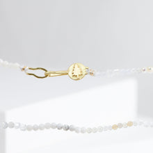 Load image into Gallery viewer, Tree charm white gemstones beads necklace