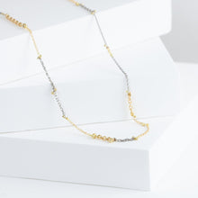 Load image into Gallery viewer, Zero mixed metal chain necklace with sapphire clasp