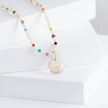 Load image into Gallery viewer, Paw rose quartz pendant