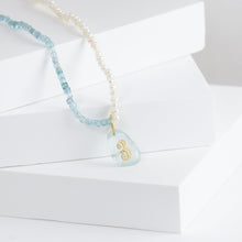 Load image into Gallery viewer, '3' aquamarine pendant