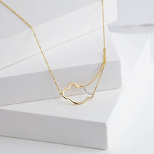 Load image into Gallery viewer, Silver linings traveling cloud diamond necklace