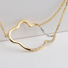 Load image into Gallery viewer, Silver linings traveling cloud diamond necklace